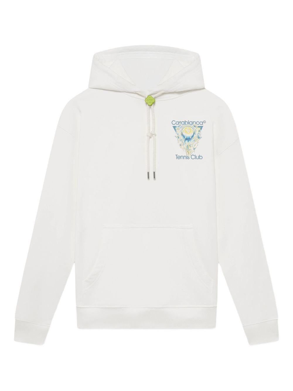 Felpa L'Arche de Tennis con cappuccio in bianco Casablanca - uomo 