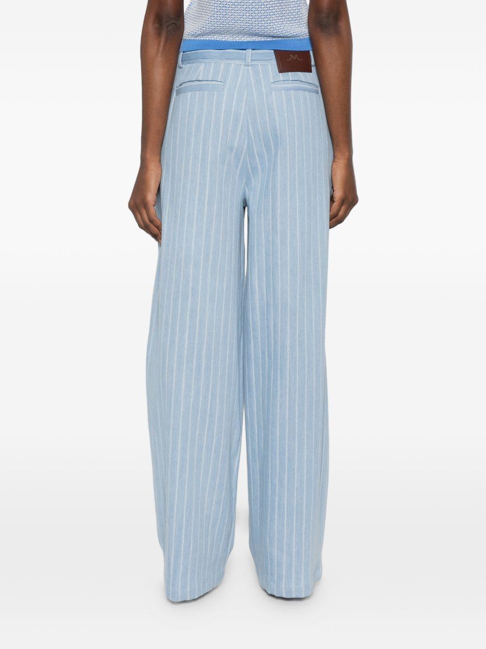 Jeans a gamba ampia in blu Rowen rose - donna 