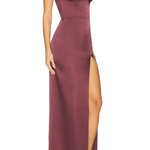 Abito bustier in crêpe di raso in viola Alex perry - donna 