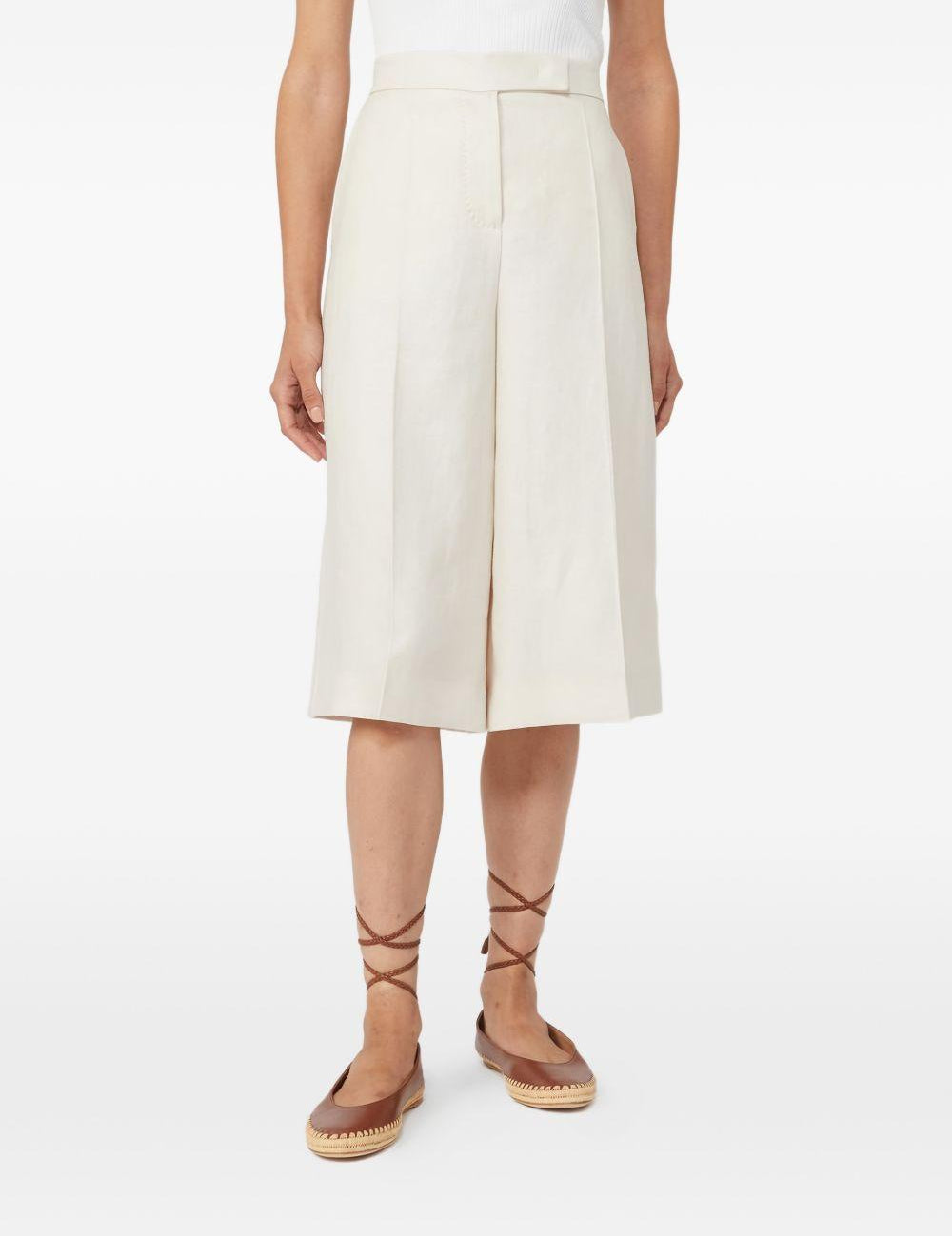Bermuda Kaki in lino in avorio Maxmara - donna 