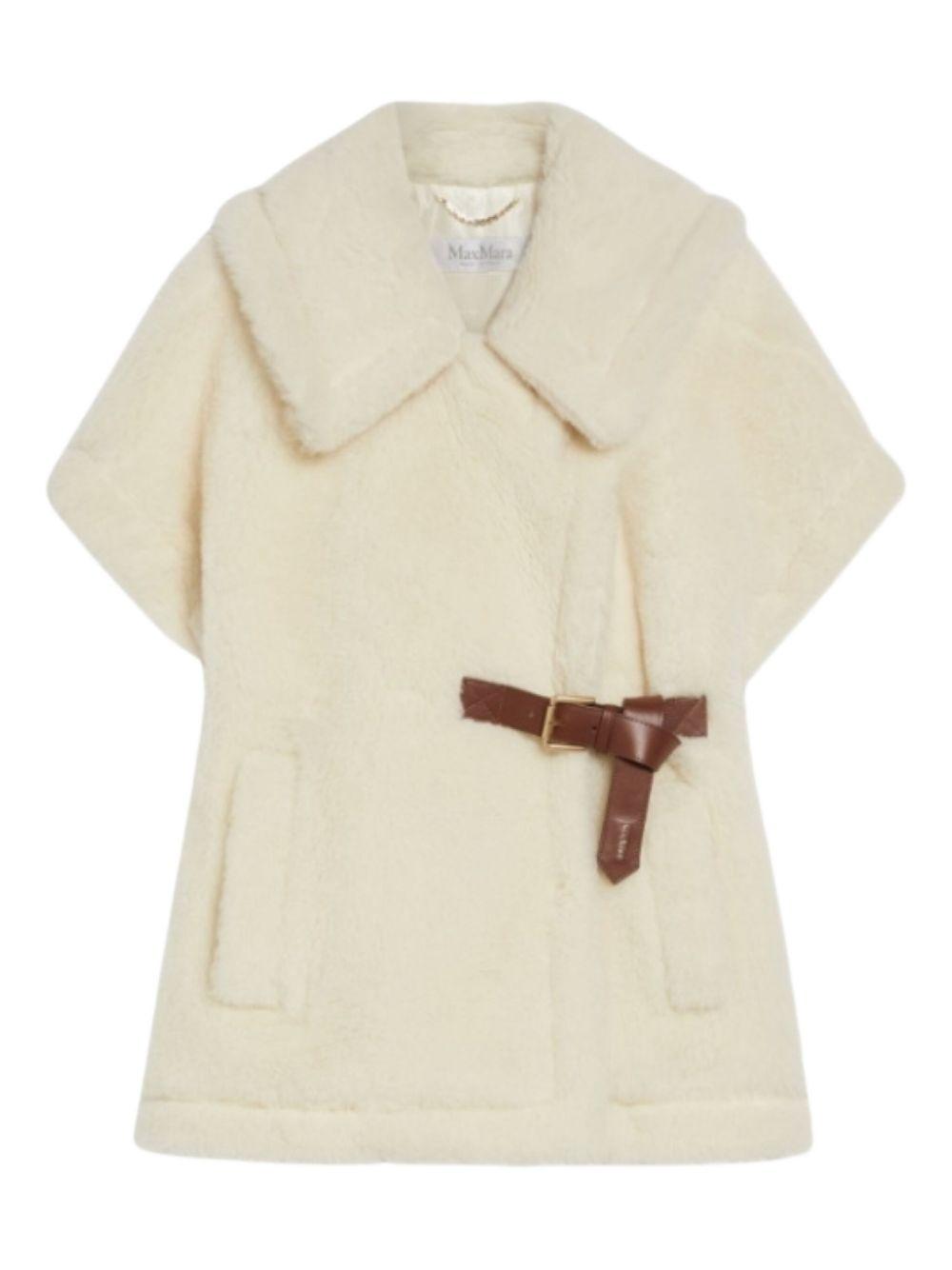 Cappa in tessuto Teddy newabavo in bianco Maxmara - donna 