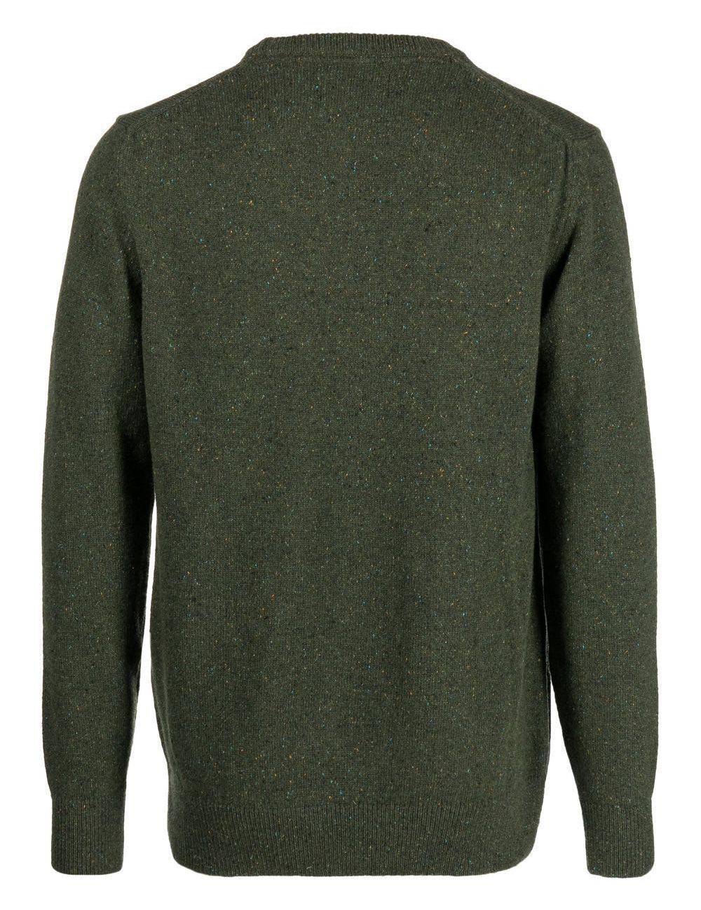 Maglione con ricamo in verde Barbour - uomo 