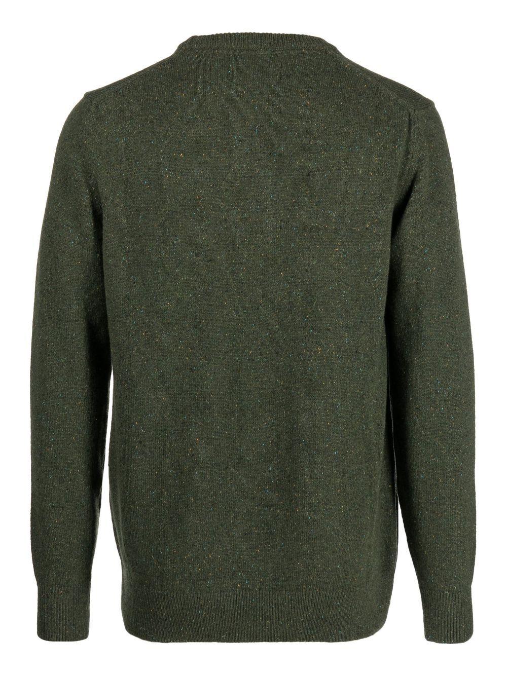 Maglione con ricamo in verde Barbour - uomo 