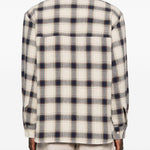 Camicia a maniche lunghe a quadri WES in blu e beige Sefr - uomo 