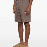 Pantaloncini con elastico in vita in marrone Brunello cucinelli - uomo 