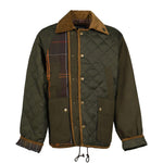 Giacca trapuntata con patchwork in verde Feng Chen Wang x Barbour - uomo 