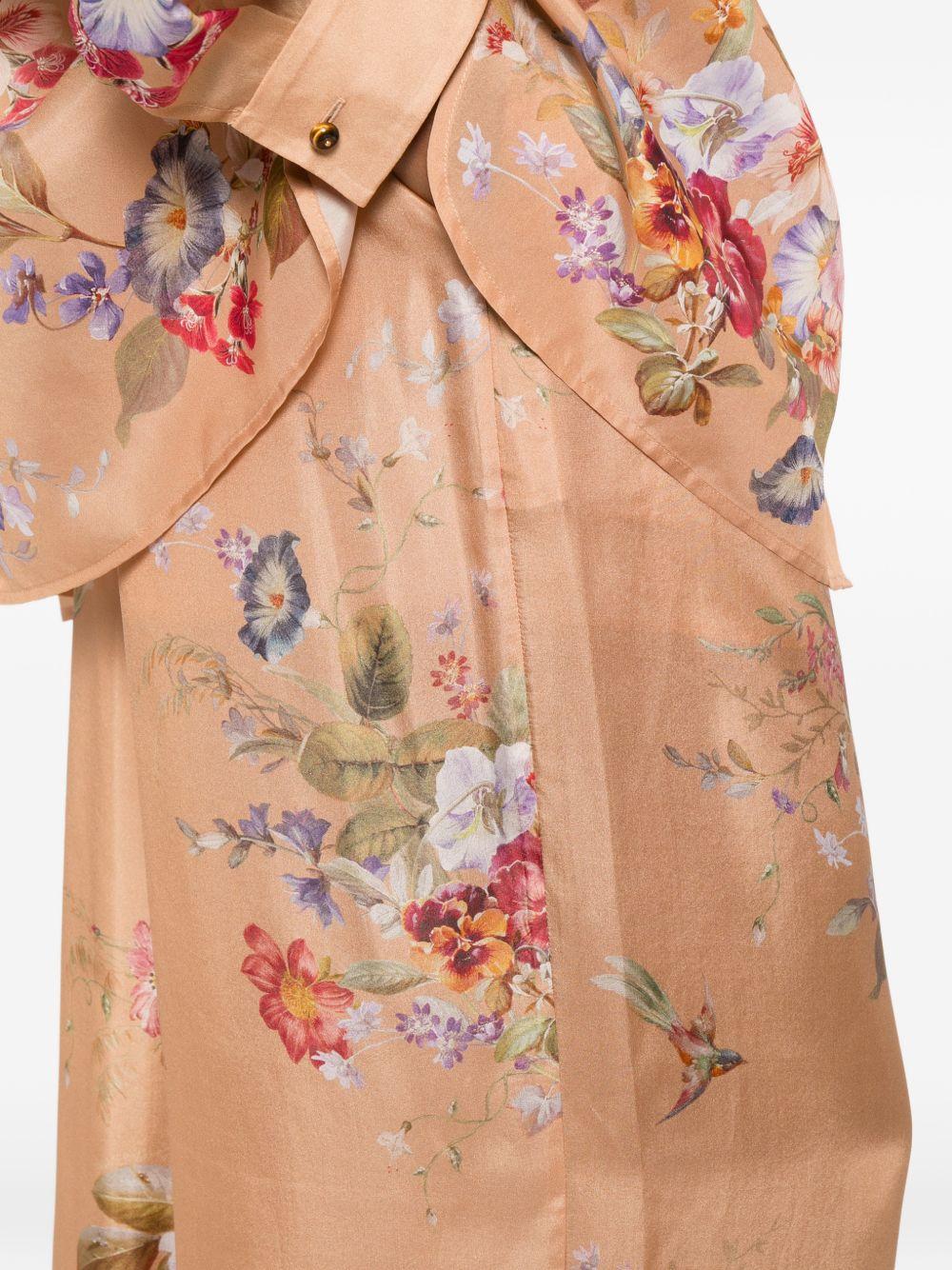 Pantaloni Patience a fiori in beige Zimmermann - donna 