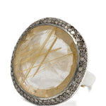 Anello Roberta in argento sterling con diamanti e quarzo Rosamaria - donna 