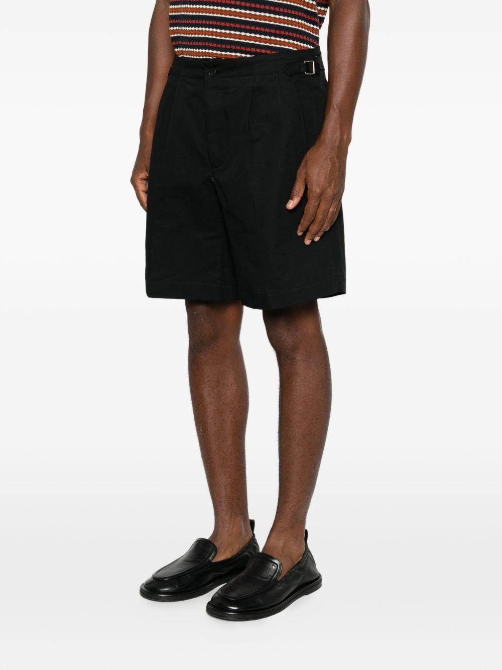 Shorts a pieghe con fibbia in nero Briglia 1949 - uomo 