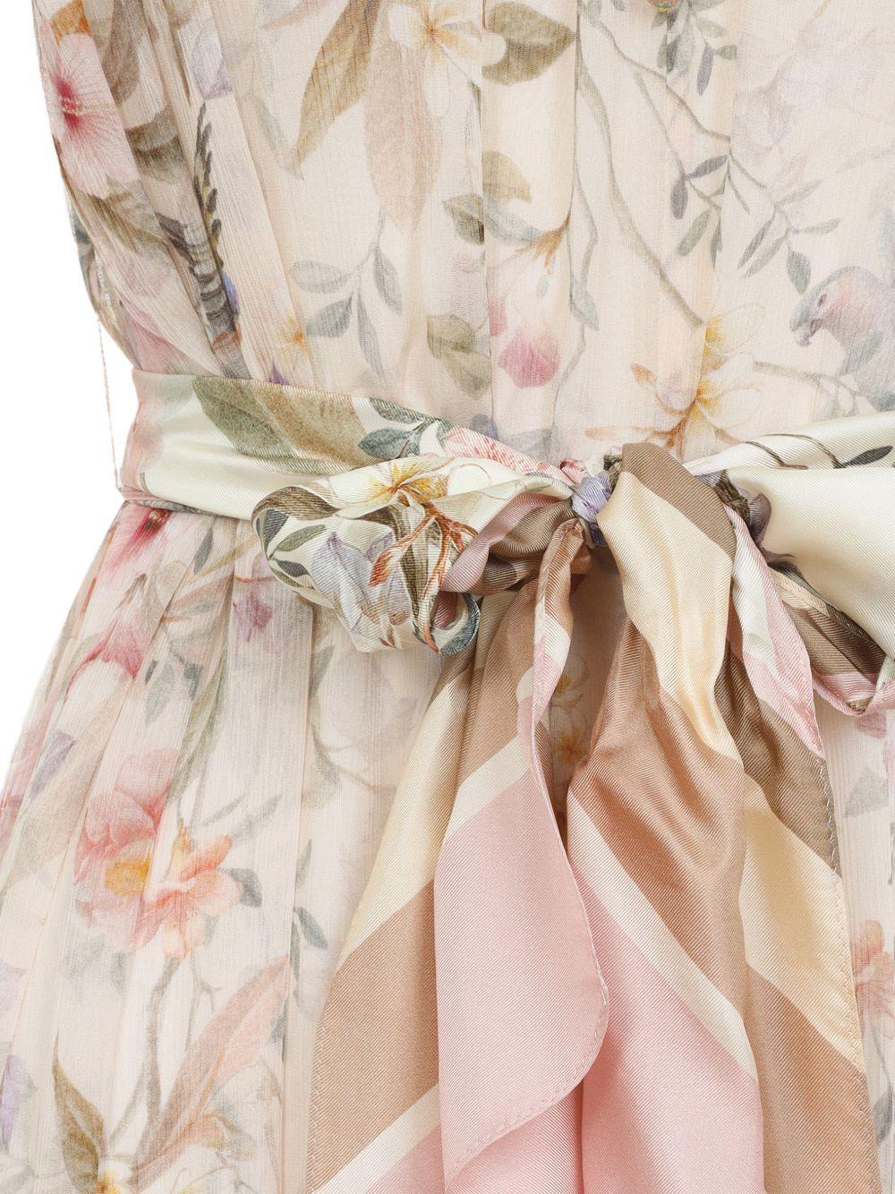 Abito midi con stampa floreale in crema Zimmermann - donna 
