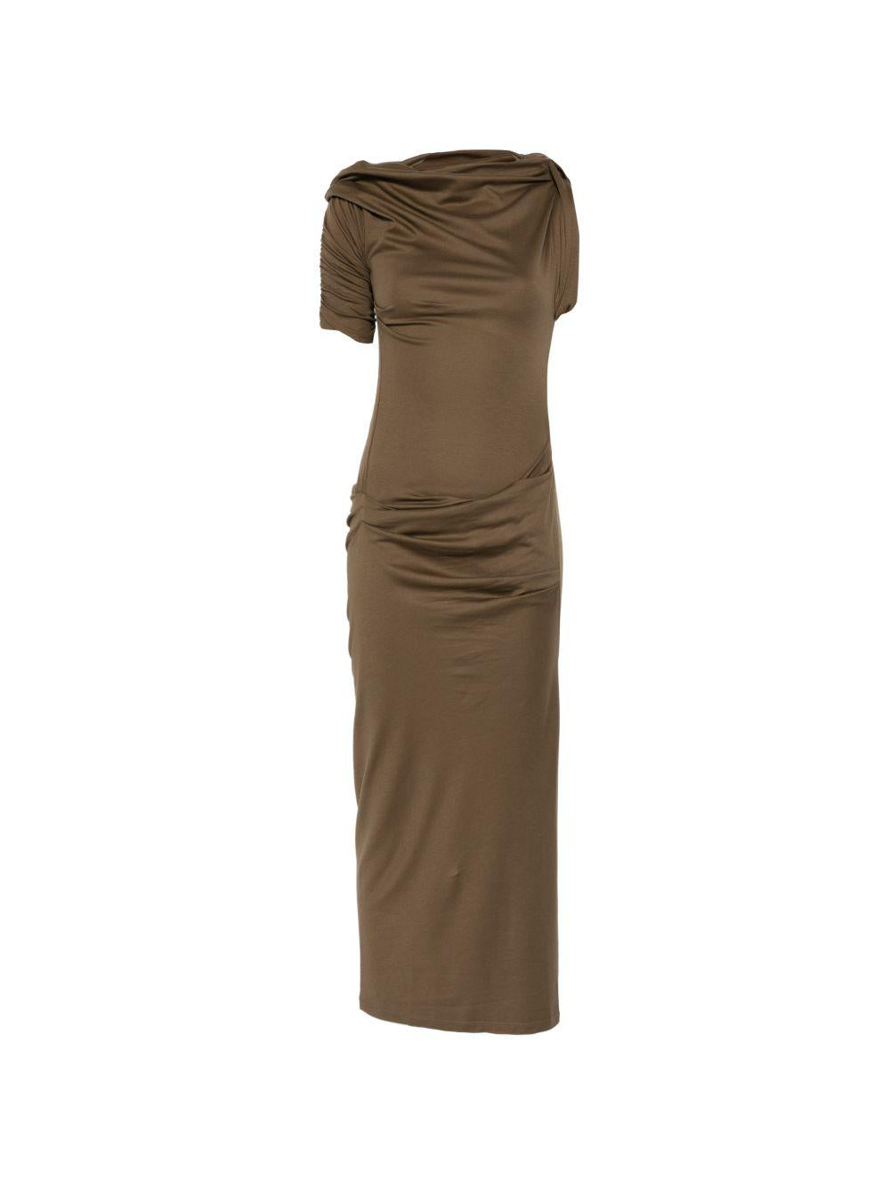 Abito con drapeggio la robe drapeado in verde Jacquemus - donna 