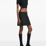 T-shirt con cut-out in nero Courrèges - donna 
