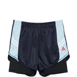 Pantaloncini con dettagli a righe in blu Martine rose - unisex 