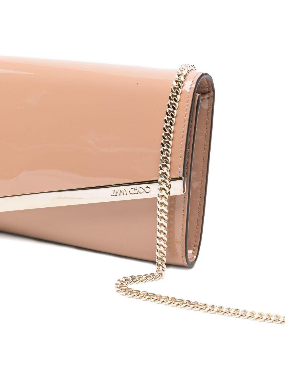 Clutch in pelle lucida emmie in rosa Jimmy choo - donna 