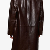 Cappotto monopetto in pelle in marrone Entire Studios - unisex 