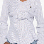 Camicia Drunken a righe in azzurro Vivienne westwood - donna 