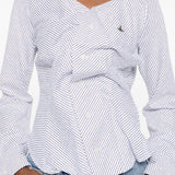 Camicia Drunken a righe in azzurro Vivienne westwood - donna 