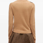 Cardigan a rombi con bottoni in marrone Ganni - donna 