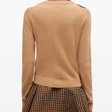 Cardigan a rombi con bottoni in marrone Ganni - donna 