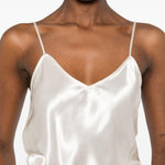 Blusa con scollo a V in avorio Alberta Ferretti - donna 