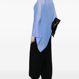 BLUSA a collo alto asimmetrico in azzurro Issey miyake - donna 
