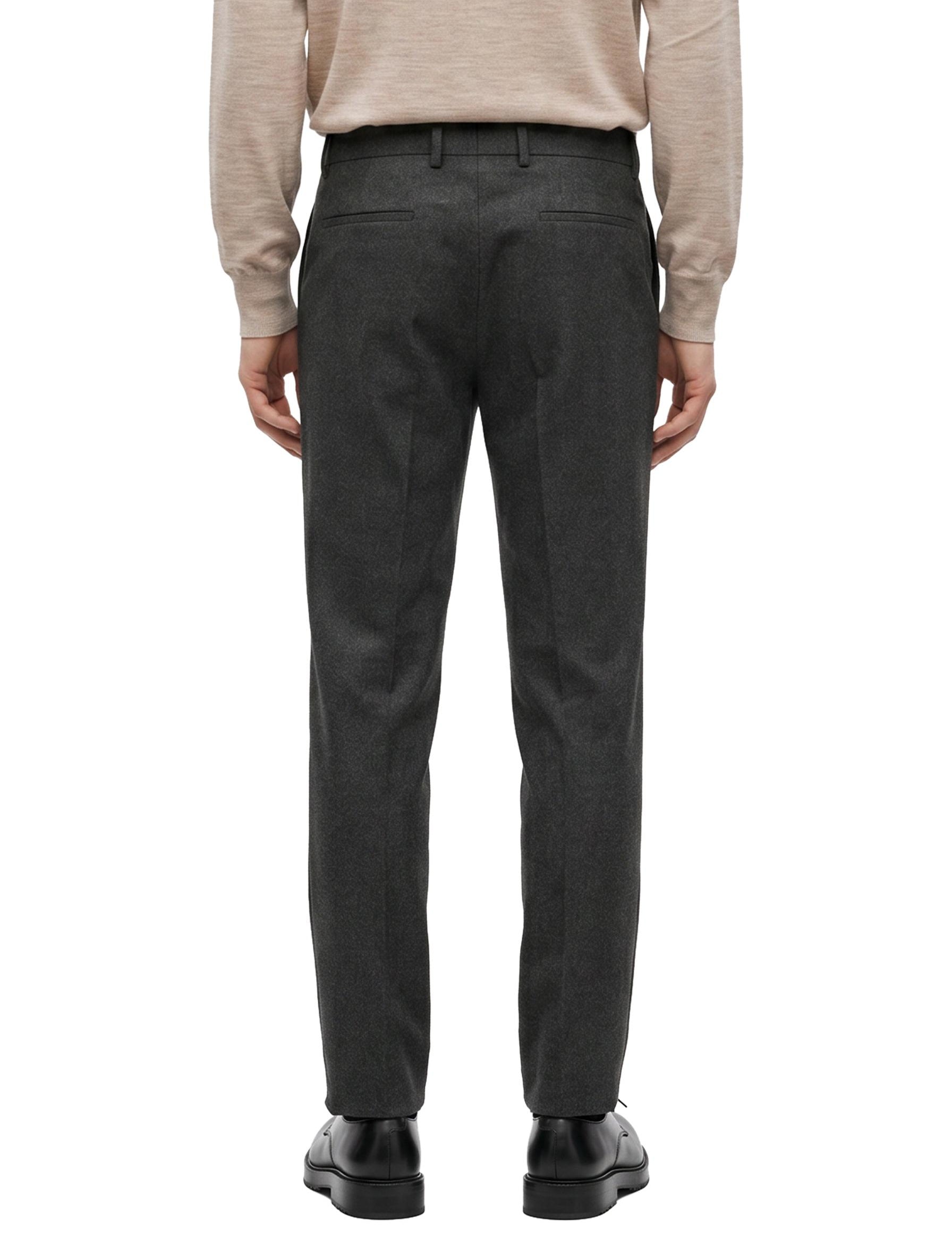 Pantaloni sartoriali in lana grigio antracite 