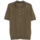 Polo con bottoni in verde Kiton - uomo 