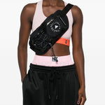 Borsa da marsupio con logo stampato in nero Adidas by stella mc cartney - donna 