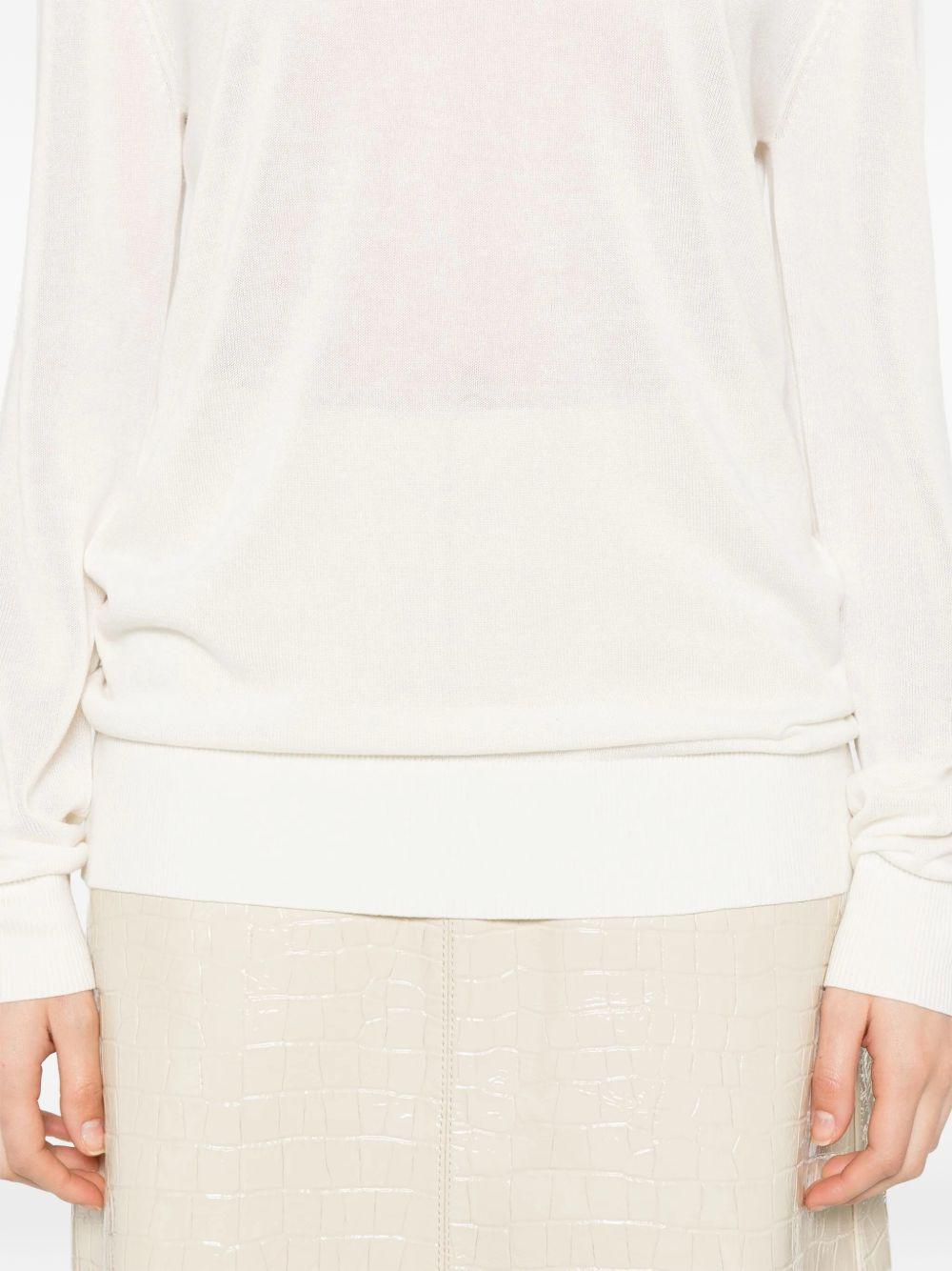 Maglione a girocollo in bianco Toteme - donna 