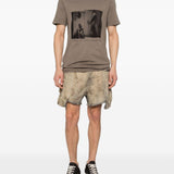 T-shirt con stampa grafica level in grigio Rick owens drkshdw - uomo 