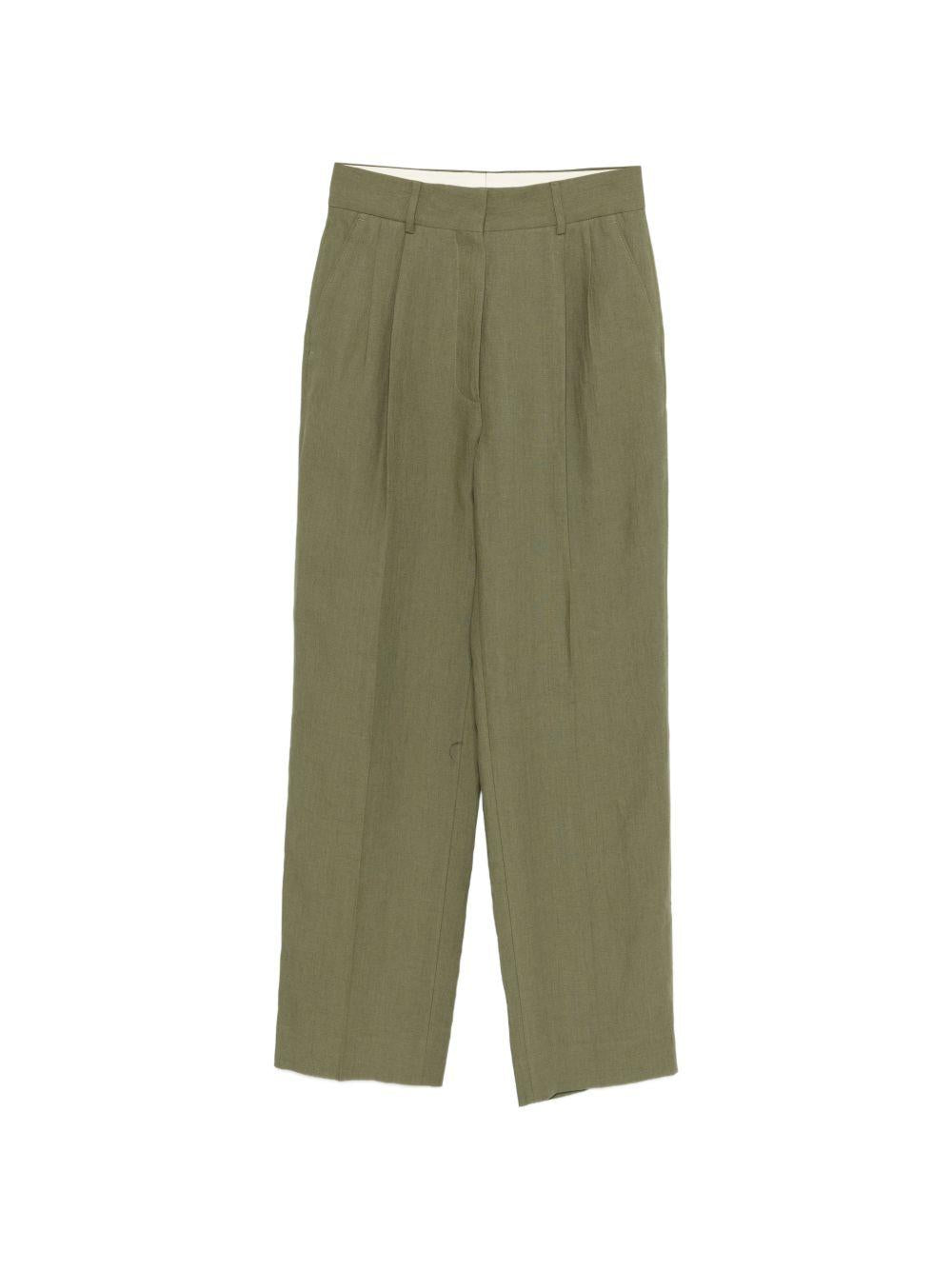 Pantalone a gamba dritta con pinces Mid-Day Sun in verde BLAZÉ MILANO - donna 