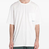 T-shirt con stampa del logo in bianco Oamc peacemaker - uomo 