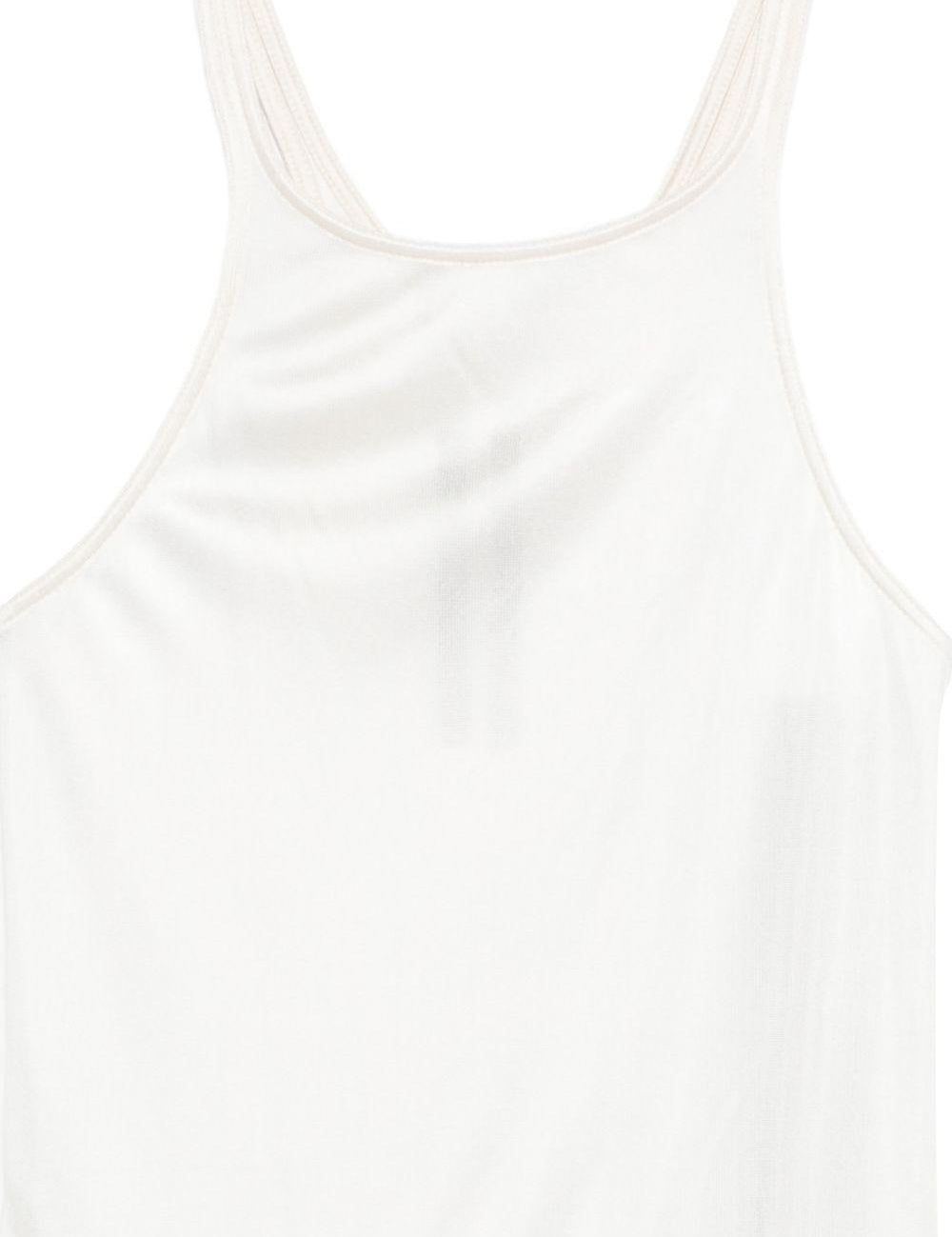 Canotta con scollo olimpionico in bianco Rick owens drkshdw - donna 