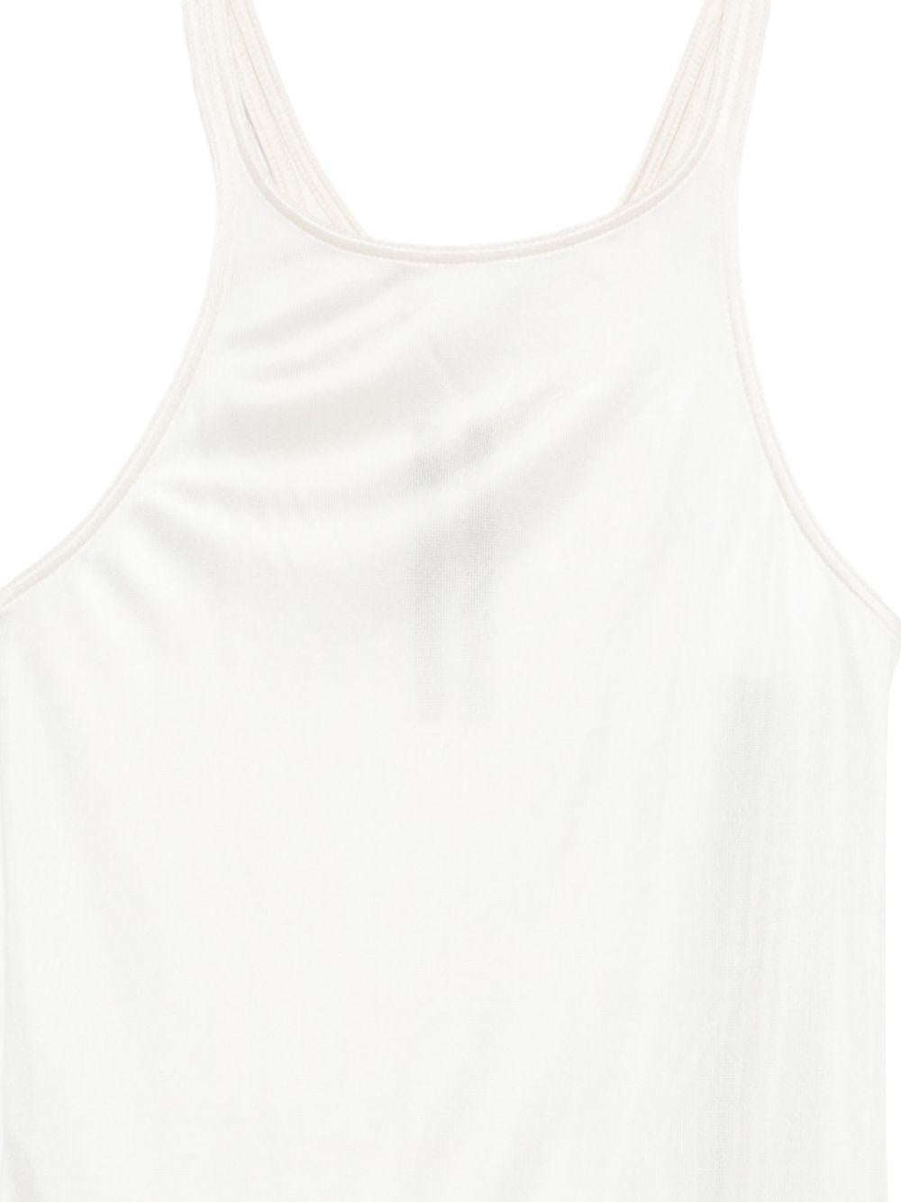 Canotta con scollo olimpionico in bianco Rick owens drkshdw - donna 