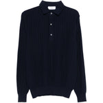Polo a costine in blu Lardini - uomo 