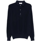 Polo a costine in blu Lardini - uomo 