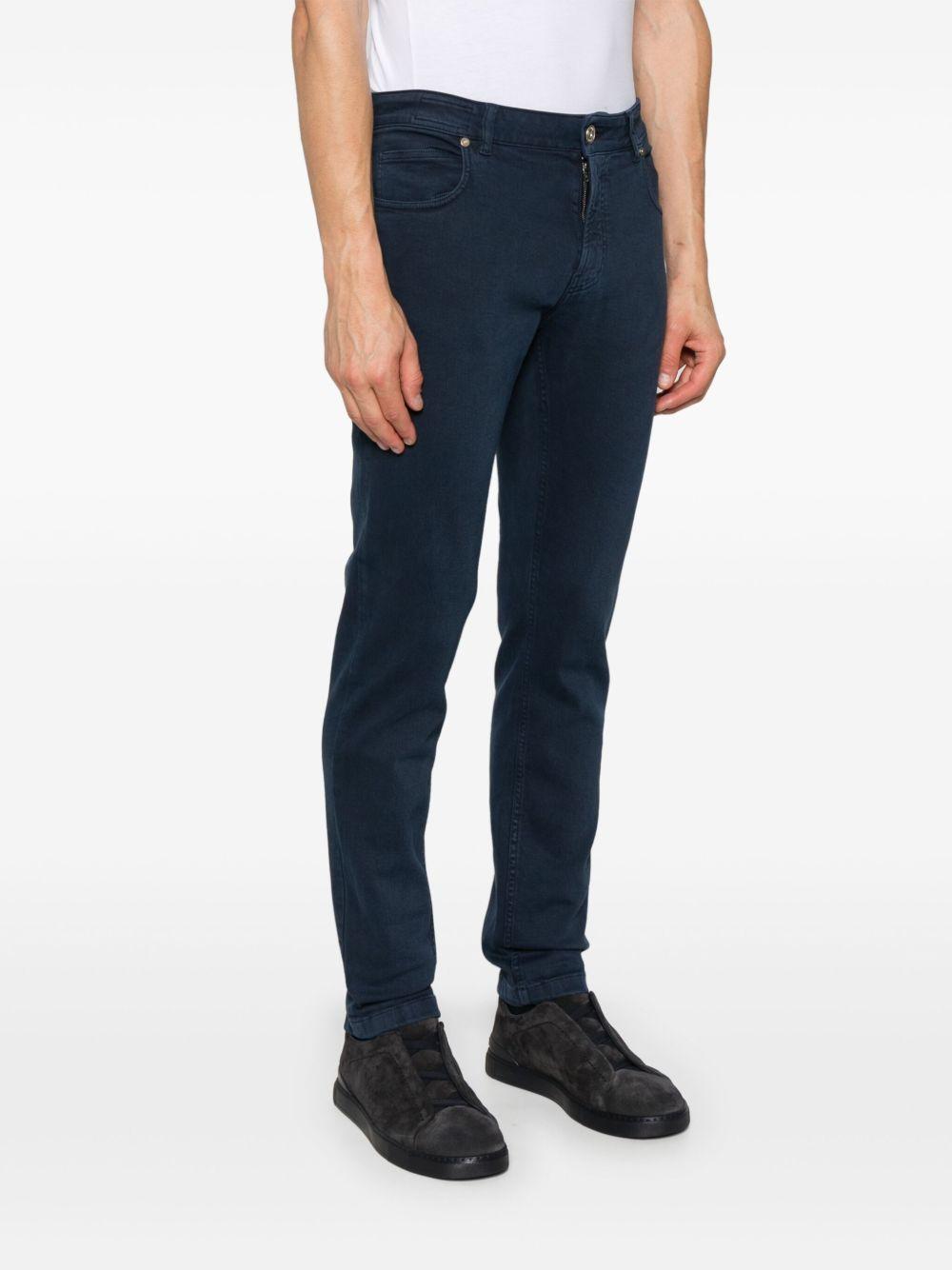 Jeans affusolati a vita bassa in blu Eleventy - uomo 