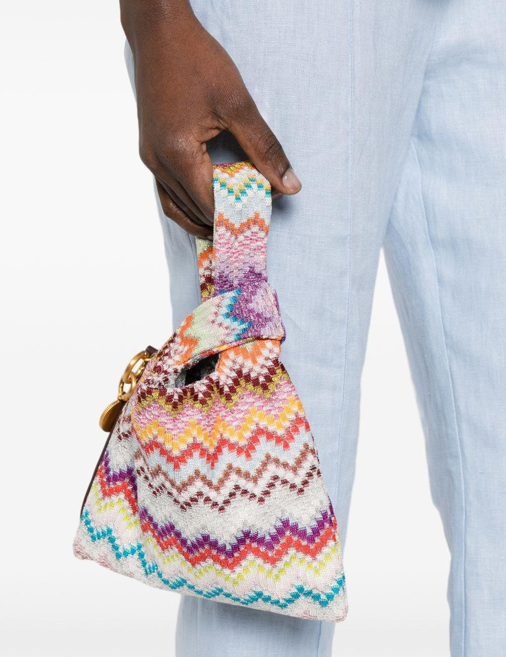 Borsa con motivo a zig-zag e dettaglio a nodo multicolore Missoni - donna 