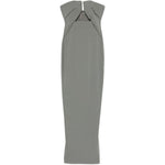 Abito maxi con cut-out in grigio Rick owens - donna 