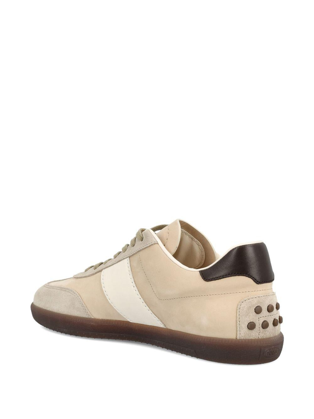 Sneakers basse in pelle in beige Tod's - uomo 