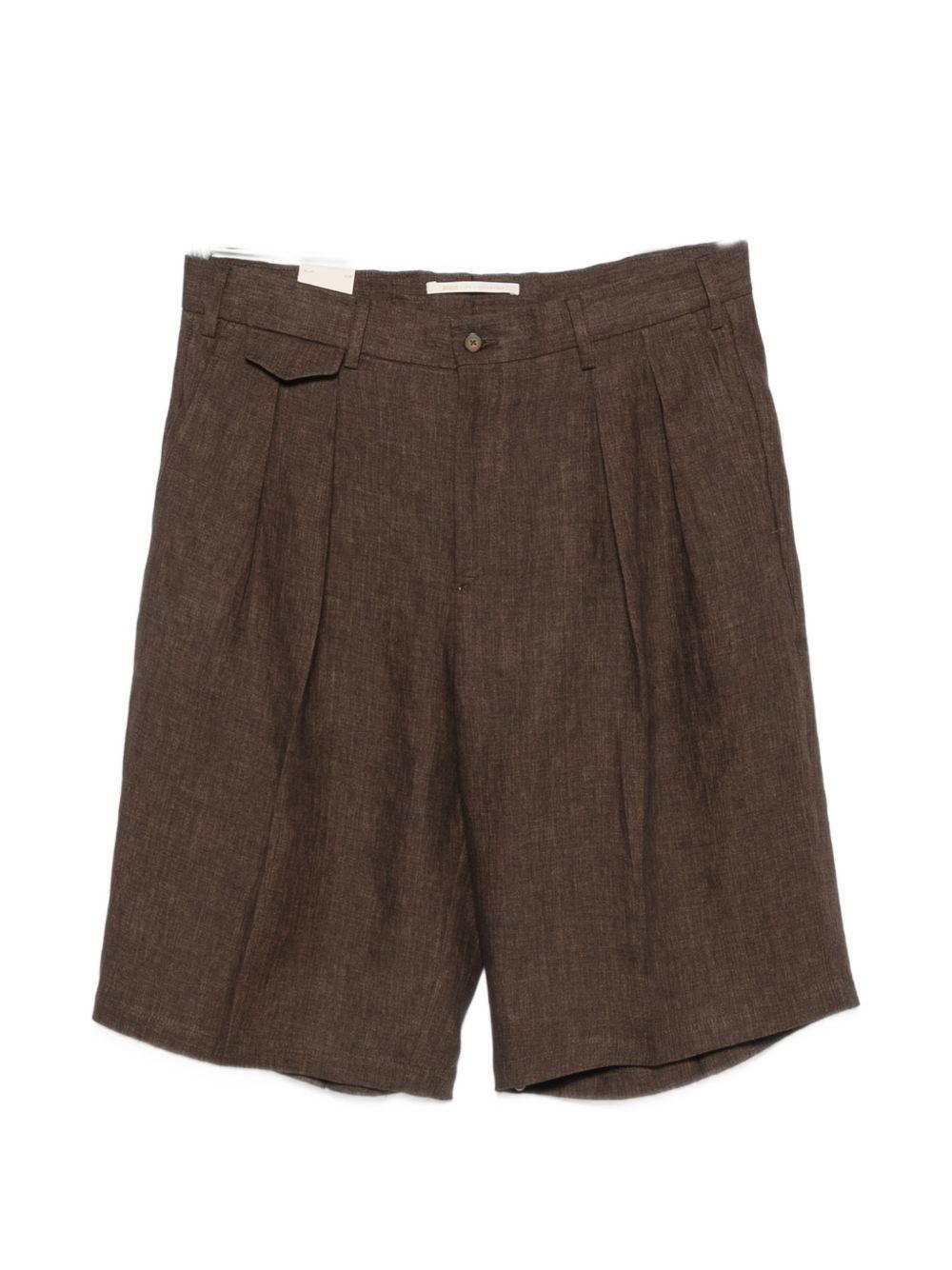 Pantaloncini con dettagli a pieghe in marrone Briglia 1949 - uomo 