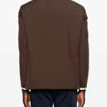 Giacca-camicia con tasche in marrone Grayed - uomo 