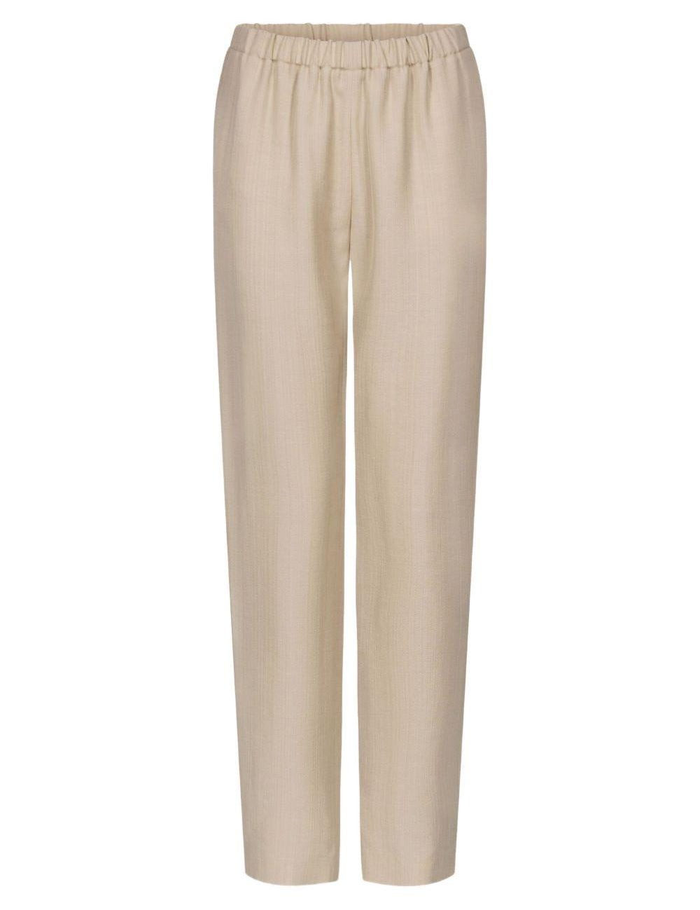 Pantaloni elasticizzati Scot in beige Loulou de saison - donna 