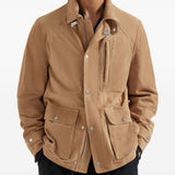Giacca in camoscio in marrone Brunello cucinelli - uomo 