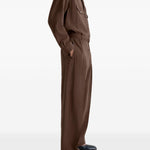 Pantaloni con pinces in marrone Lemaire - uomo 