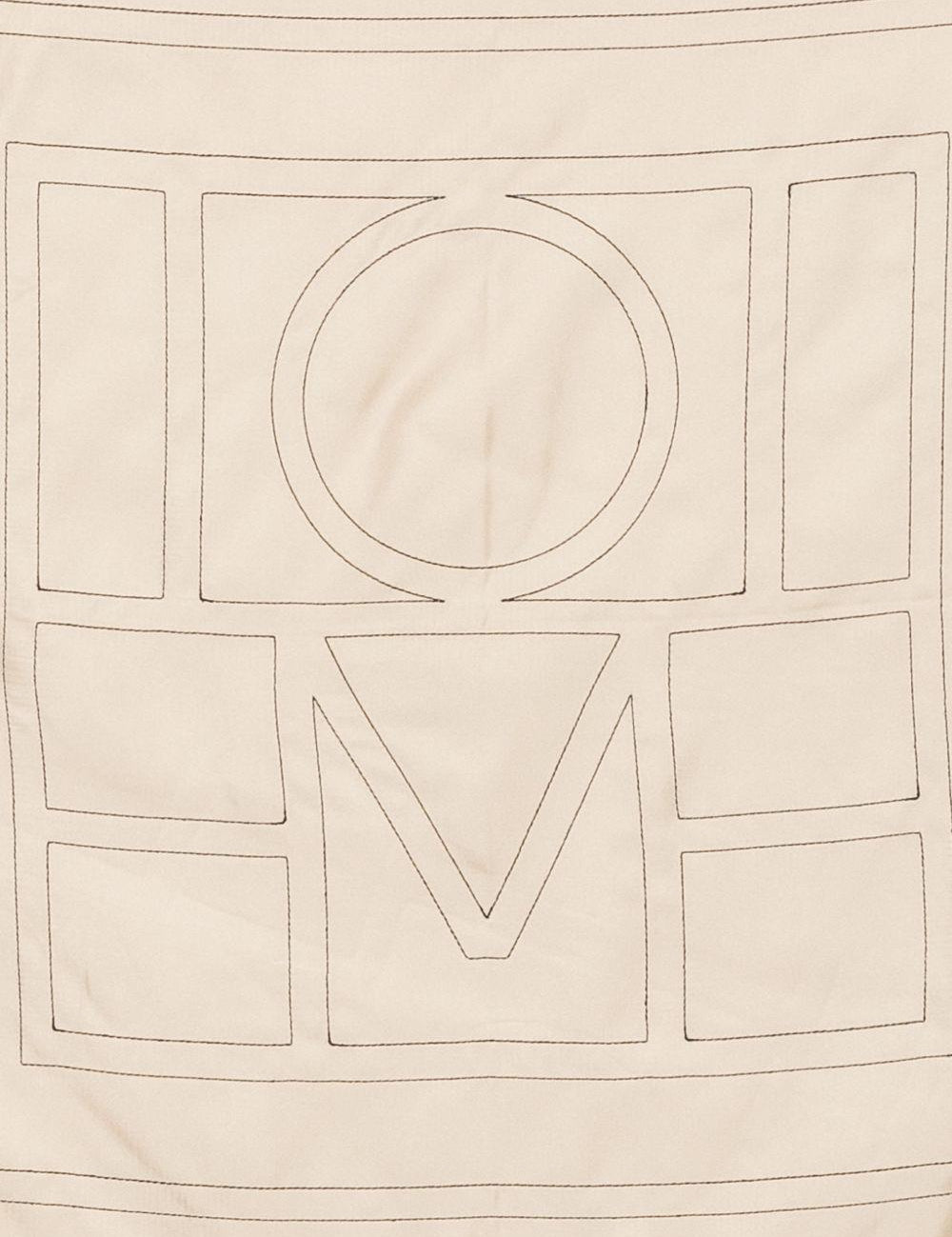 Foulard di seta con monogramma ricamato in beige Toteme - donna 