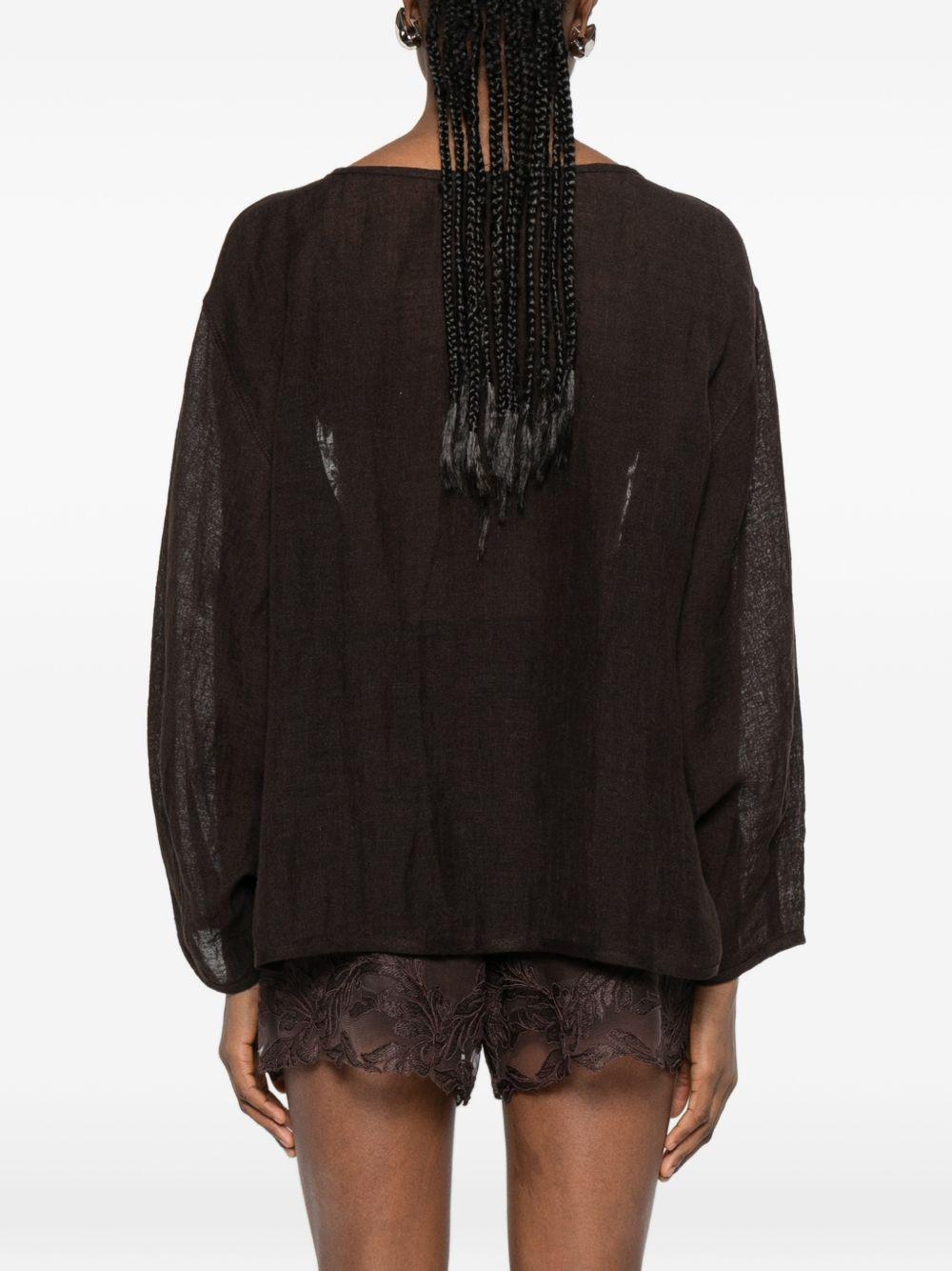 Top in pizzo in marrone Maurizio - donna 
