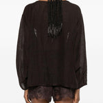 Top in pizzo in marrone Maurizio - donna 