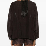 Top in pizzo in marrone Maurizio - donna 