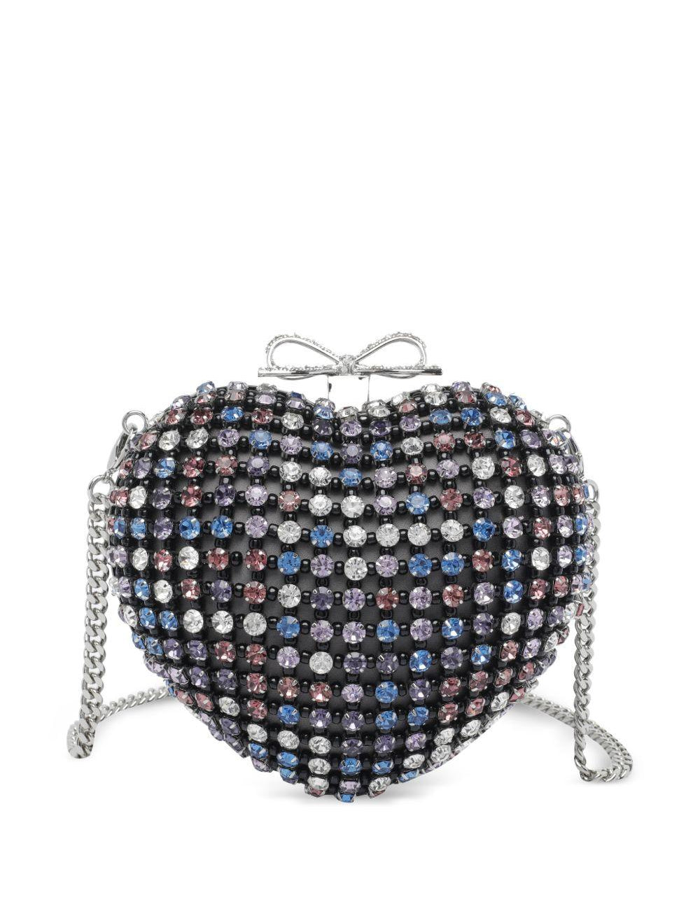 Clutch a cuore in nero Self-Portrait - donna 